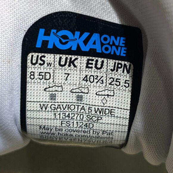 Women’s HOKA Gaviota 5 Running Shoes, Sea Ice/Pink Sz 8.5D Wide - Picture 8 of 10